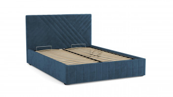 Кровать Гамма ш. 1400 (с основанием для хранения) (велюр тенерифе океан) в Карасуке - karasuk.mebel54.com | фото