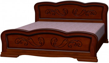 Кровать Карина-8 из массива сосны 1600*2000 Орех в Карасуке - karasuk.mebel54.com | фото