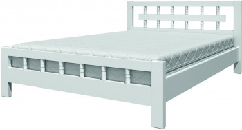 Кровать Натали-5 из массива сосны 900*2000 Белый античный в Карасуке - karasuk.mebel54.com | фото
