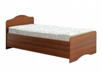 Кровать одинарная 900-1 без матраса (круглые спинки) Орех Таволато в Карасуке - karasuk.mebel54.com | фото