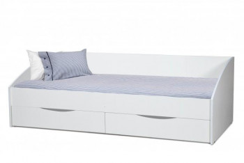 Кровать одинарная "Фея - 3" (симметричная) New/(белый / белый / ДВПО: белый) в Карасуке - karasuk.mebel54.com | фото
