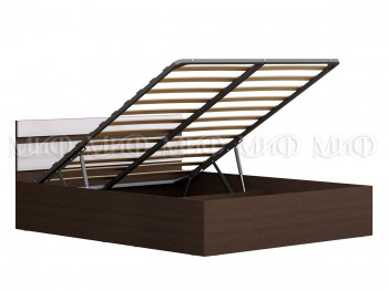 Кровать с подъемным механизмом Нэнси 1,4м (Венге/белый глянец) в Карасуке - karasuk.mebel54.com | фото