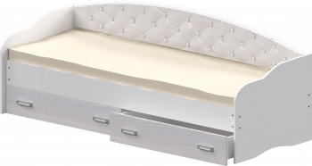 Кровать Софа-7 с мягкой спинкой (800х1900) Белый в Карасуке - karasuk.mebel54.com | фото