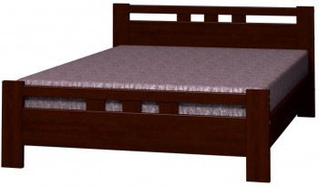 Кровать Вероника-2 из массива сосны 900*2000 Орех в Карасуке - karasuk.mebel54.com | фото