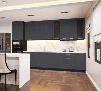 Кухонный гарнитур 1,8м Луксор высокие модули (Клен серый/корпус венге) в Карасуке - karasuk.mebel54.com | фото