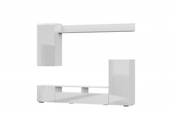 Мебель для гостиной МГС 4 (Белый/Белый глянец) в Карасуке - karasuk.mebel54.com | фото