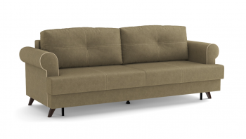 Оливер / диван - кровать 3-х местн. (еврокнижка) (велюр велутто коричневый 23 в Карасуке - karasuk.mebel54.com | фото