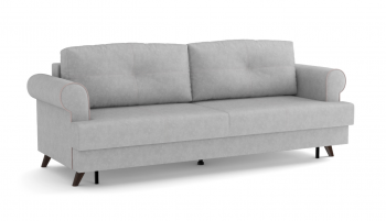 Оливер / диван - кровать 3-х местн. (еврокнижка) (велюр велутто серебряный 52 в Карасуке - karasuk.mebel54.com | фото