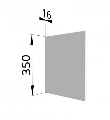 Панель торцевая (для шкафа горизонтального) ПГ Ройс (Белый софт) в Карасуке - karasuk.mebel54.com | фото
