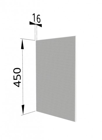 Панель торцевая (для шкафа горизонтального высокого) ВПГ Квадро (Белая кожа) в Карасуке - karasuk.mebel54.com | фото