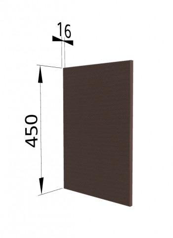Панель торцевая (для шкафа горизонтального высокого) ВПГ Квадро (Шоколад кожа) в Карасуке - karasuk.mebel54.com | фото