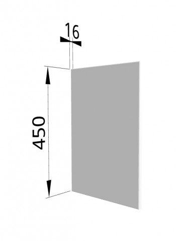 Панель торцевая (для шкафа горизонтального высокого) ВПГ Ройс (Белый софт) в Карасуке - karasuk.mebel54.com | фото