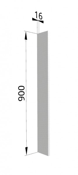 Панель торцевая (для шкафа торцевого верхнего высокого) ВПТ 400 Квадро (Белая кожа) в Карасуке - karasuk.mebel54.com | фото