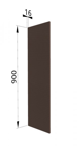 Панель торцевая ВП Квадро (для шкафа верхнего высокого) Шоколад кожа в Карасуке - karasuk.mebel54.com | фото