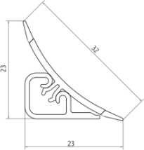 Плинтус LB-23, L=3000мм, янтарь в Карасуке - karasuk.mebel54.com | фото