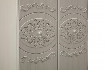 Шкаф 2-х дверный комбинированный "Каролина" (патина) в Карасуке - karasuk.mebel54.com | фото