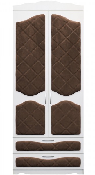 Шкаф 2-х створчатый с ящиками серии Иллюзия 08 Шоколад в Карасуке - karasuk.mebel54.com | фото