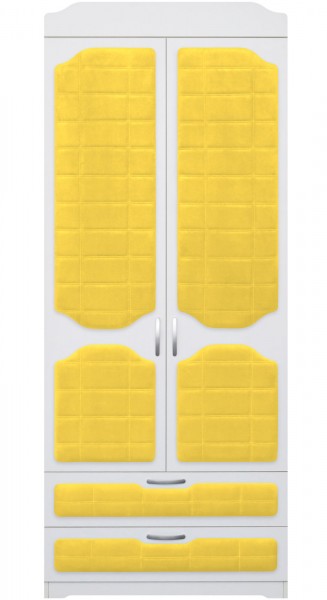 Шкаф 2-х створчатый с ящиками серии Спорт 74 Жёлтый в Карасуке - karasuk.mebel54.com | фото