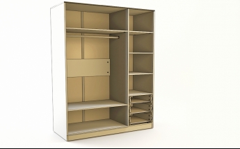 Шкаф 3-х створчатый с ящиками Флёр (Белый/корпус Клен) в Карасуке - karasuk.mebel54.com | фото