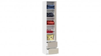 Шкаф для белья комбинированный «Сканди» Дуб Гарден/Белый/Глиняный серый в Карасуке - karasuk.mebel54.com | фото