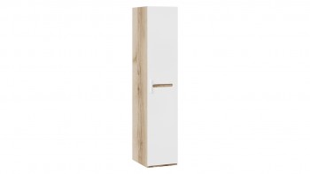 Шкаф для белья с 1-ой дверью «Фьюжн» Дуб Делано/Белый глянец в Карасуке - karasuk.mebel54.com | фото