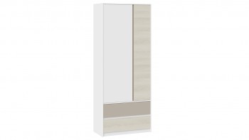 Шкаф для одежды комбинированный «Сканди» Дуб Гарден/Белый/Глиняный серый в Карасуке - karasuk.mebel54.com | фото