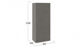 Шкаф для одежды с 2 дверями «Либерти» Хадсон в Карасуке - karasuk.mebel54.com | фото