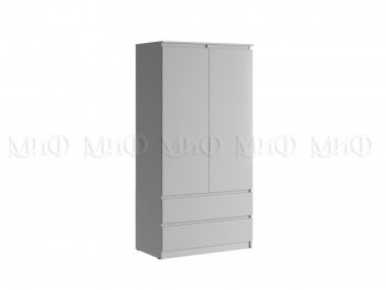 Шкаф двухстворчатый Челси комбинированный (Белый/Белый глянец) в Карасуке - karasuk.mebel54.com | фото