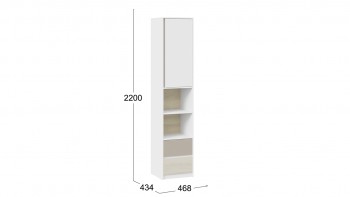 Шкаф комбинированный «Сканди» Дуб Гарден/Белый/Глиняный серый в Карасуке - karasuk.mebel54.com | фото