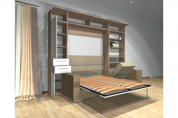Шкаф-кровать с диваном Каролина в Карасуке - karasuk.mebel54.com | фото
