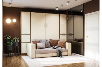 Шкаф-кровать с диваном Злата в Карасуке - karasuk.mebel54.com | фото