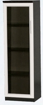 Шкаф нижний со стеклодверью ДЛЯ ГОСТИНОЙ ШНС-450 Венге/Дуб выбеленный в Карасуке - karasuk.mebel54.com | фото