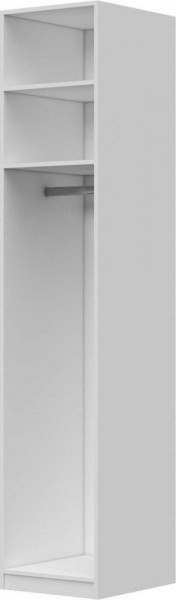 Шкаф ШР-1 без зеркала Вива (Белый/Белый глянец/Платина) в Карасуке - karasuk.mebel54.com | фото
