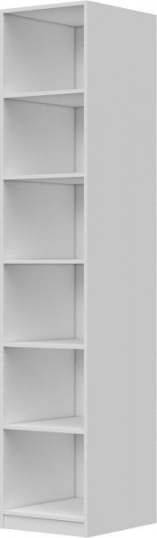 Шкаф ШР-1 зеркало, правый, Вива (Белый/Белый глянец/Платина) в Карасуке - karasuk.mebel54.com | фото