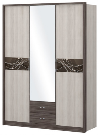 Шкаф трехстворчаты с зеркалом Шк68.1 Николь в Карасуке - karasuk.mebel54.com | фото