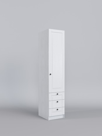 Шкаф угловой (секция с ящиками) Классика (Белый/корпус Выбеленное дерево) в Карасуке - karasuk.mebel54.com | фото