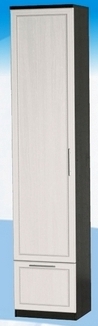 Шкаф высокий с ящиком ДЛЯ ГОСТИНОЙ ШВЯ-450 Венге/Дуб выбеленный в Карасуке - karasuk.mebel54.com | фото