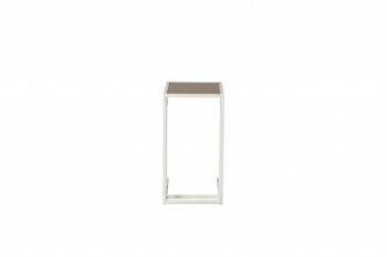 Стол приставной Скандик 42.24 (со стеклом) (металл: белый) в Карасуке - karasuk.mebel54.com | фото