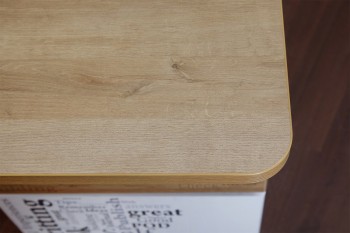 Стол с ящиками «Оксфорд» (Ривьера/Белый с рисунком) в Карасуке - karasuk.mebel54.com | фото