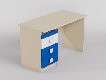 Стол (прямая столешница) Скай люкс (Синий/Белый/корпус Клен) в Карасуке - karasuk.mebel54.com | фото