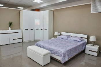 Ультра Кровать 1600 с настилом (Белый/Белый глянец) в Карасуке - karasuk.mebel54.com | фото