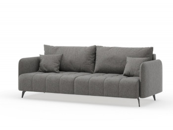 Валериан диван трёхместный прямой Стальной, ткань RICO FLEX 9292 в Карасуке - karasuk.mebel54.com | фото