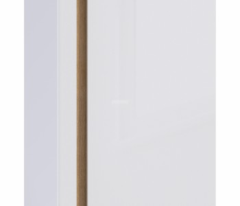 Веста СБ-2259 Шкаф 2х дверный с зеркалом Дуб Бунратти/Белый глянец в Карасуке - karasuk.mebel54.com | фото