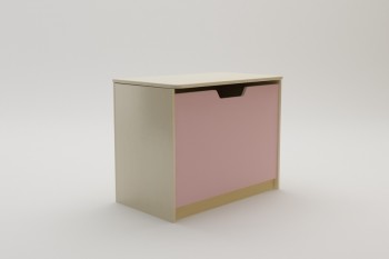 Ящик для игрушек Грэйси (Розовый/корпус Клен) в Карасуке - karasuk.mebel54.com | фото